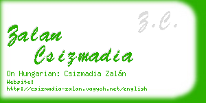 zalan csizmadia business card